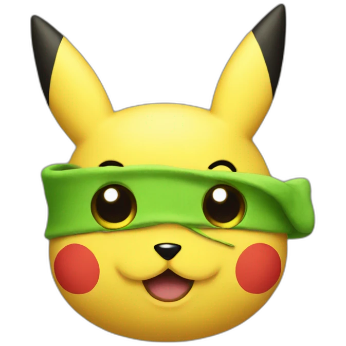 Pikachu luigi with mustache emoji