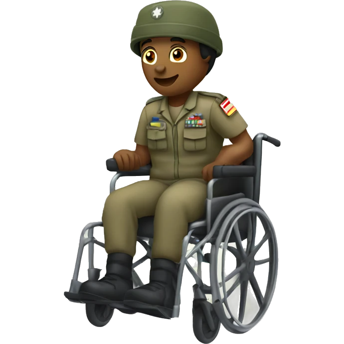 Army medic in a wheelchair  emoji