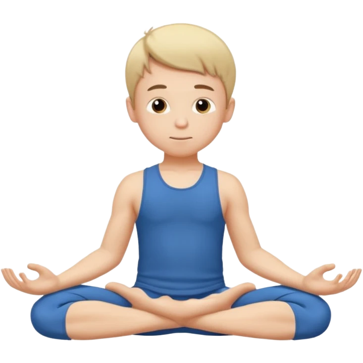 boy yoga pose emoji