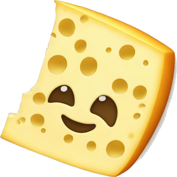 cheese slice with hidden face emoji