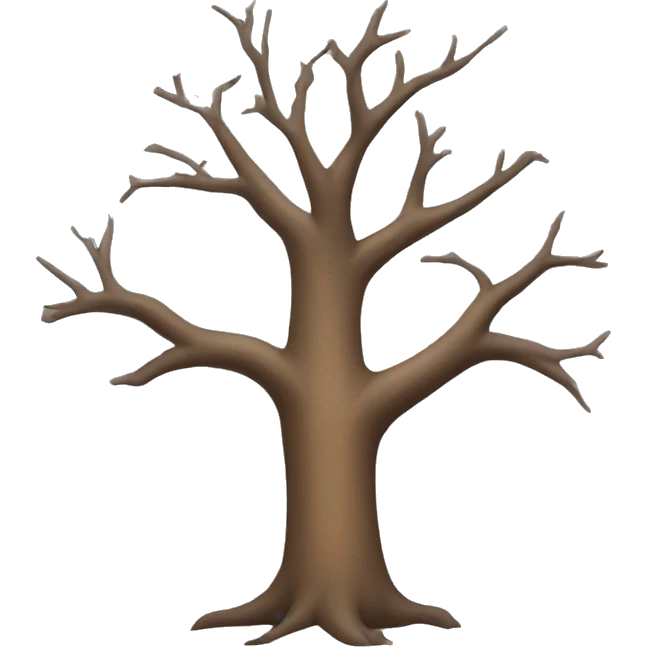 a bare tree without leaves emoji
