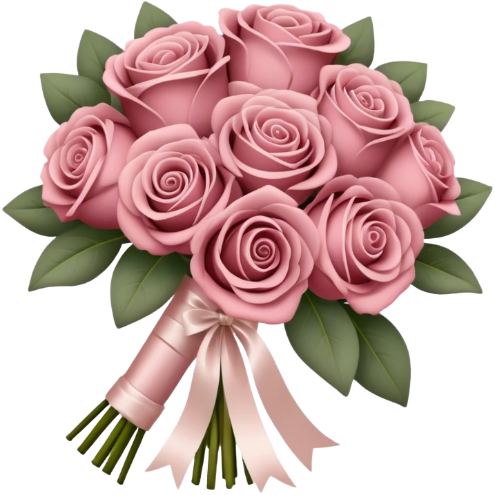 Dusty rose Bridal bouquet emoji