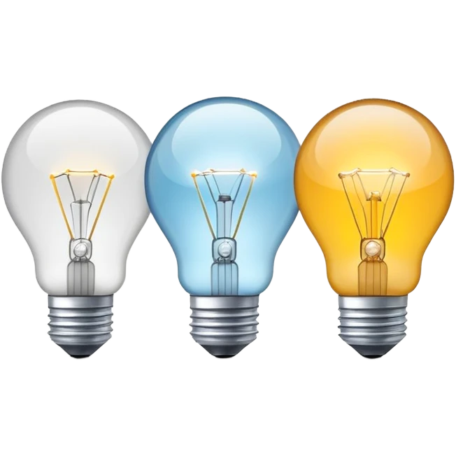 Lots of light bulbs shining vertically emoji