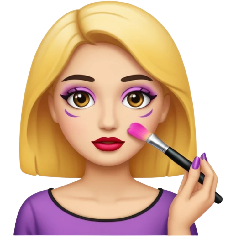 Putting on makeup emoji