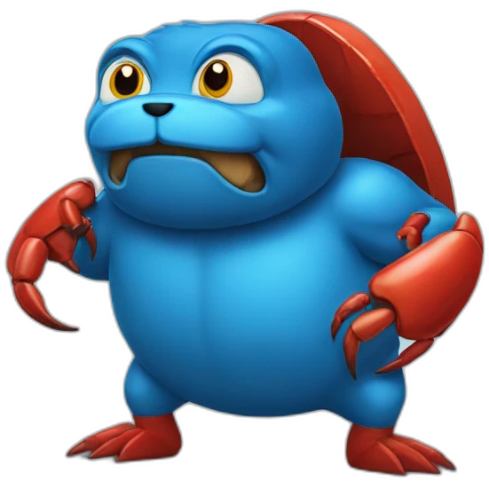 blue-gopher-losing-fight-with-crab emoji