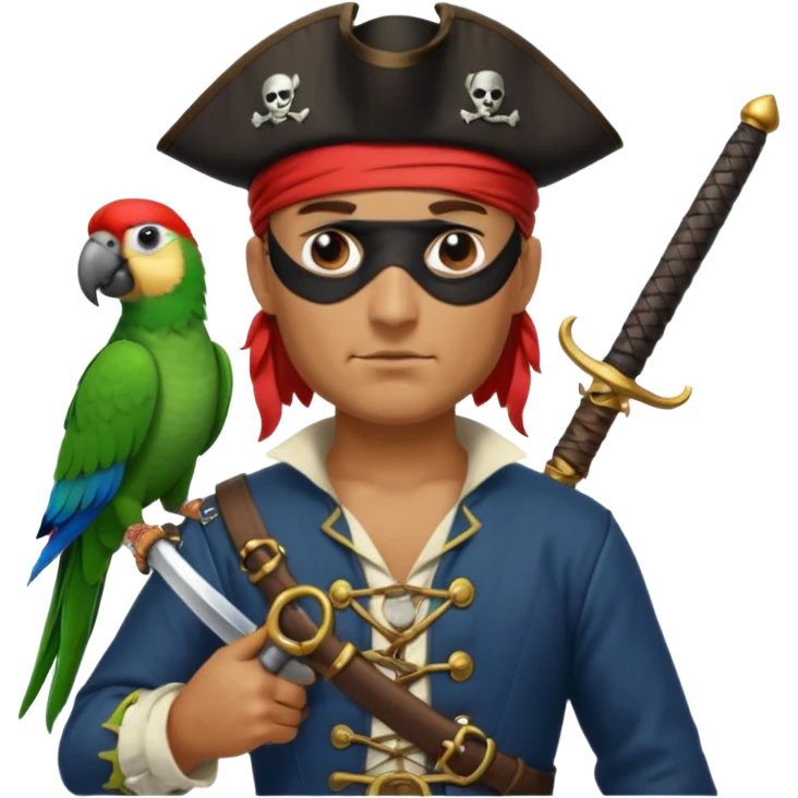pirate with a parrot emoji