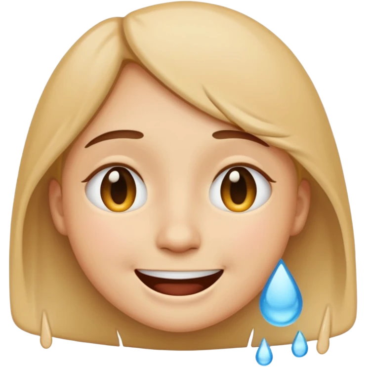 Create a emoji that shows pain is hideing behind happiness emoji