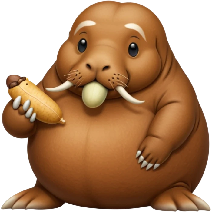 walrus holding peanut emoji