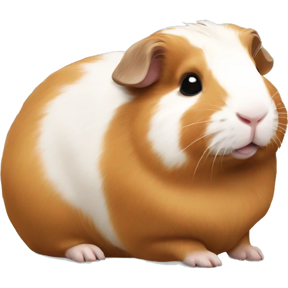 Guineapig laying down very cute but realistic emoji