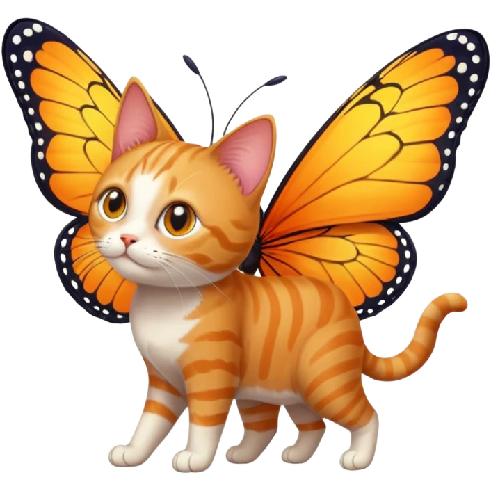 cat and the butterfly  emoji