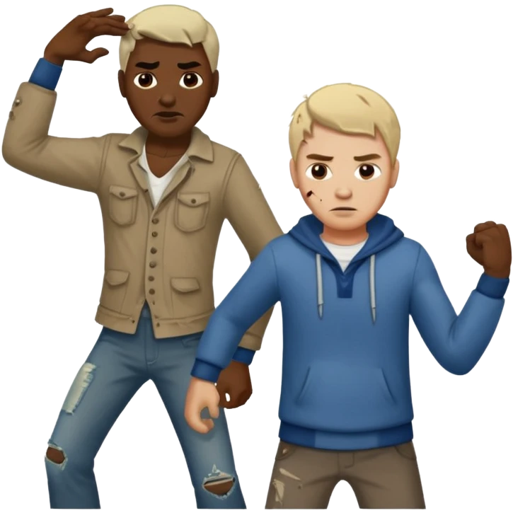 A white guy whipping a slave emoji