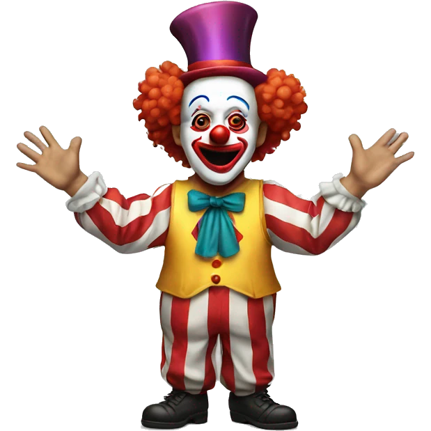 clown emoji shruggin emoji