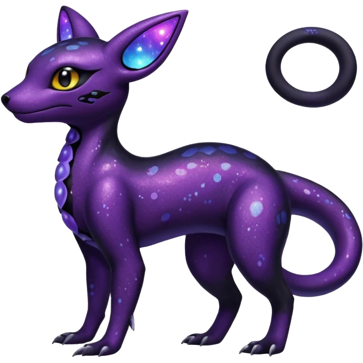 Nebulae Salandit-Umbreon-Fakémon-hybrid-creature (full body)  emoji