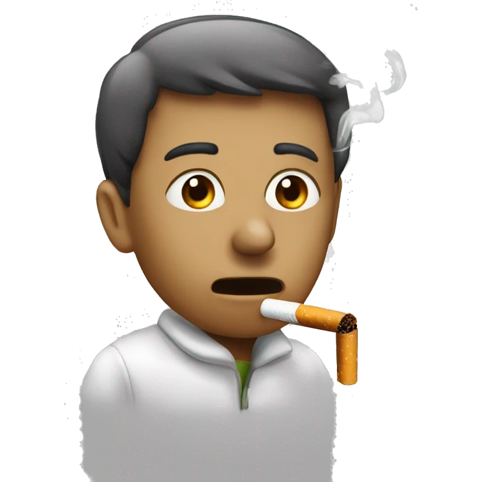 Chat fumant une cigarette  emoji