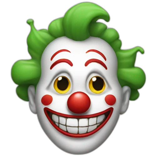 smily clown dead inside emoji