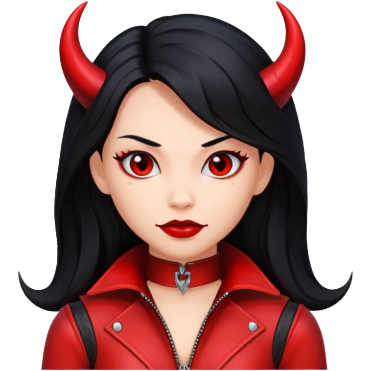 long hair devil girl emoji