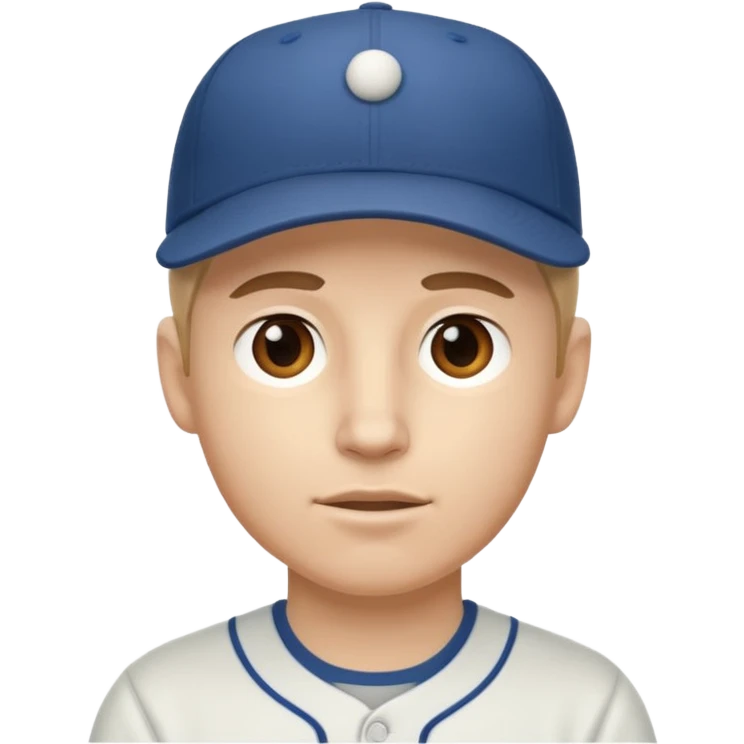 white guy with a baseball cap emoji