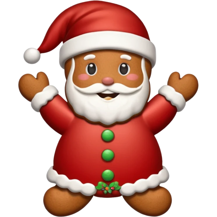 santa gingerbread emoji