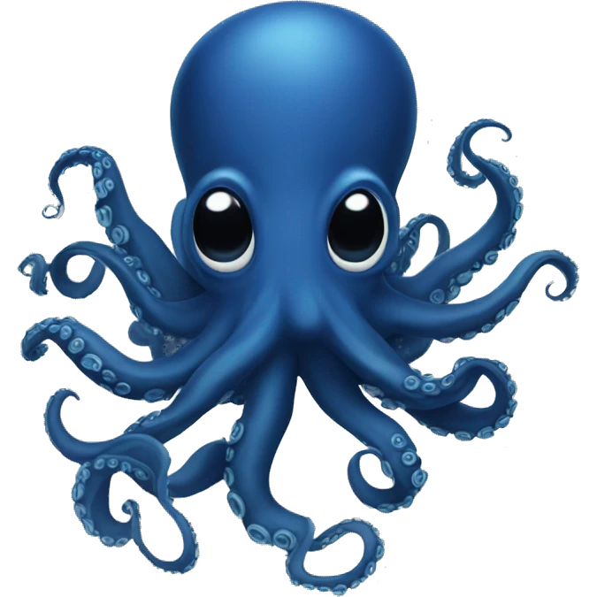 Navy blue octopus mad emoji
