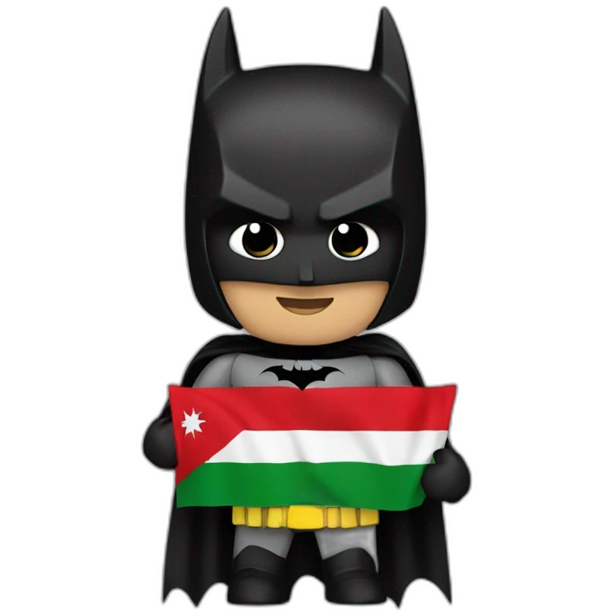 Batman with Palestina flag emoji