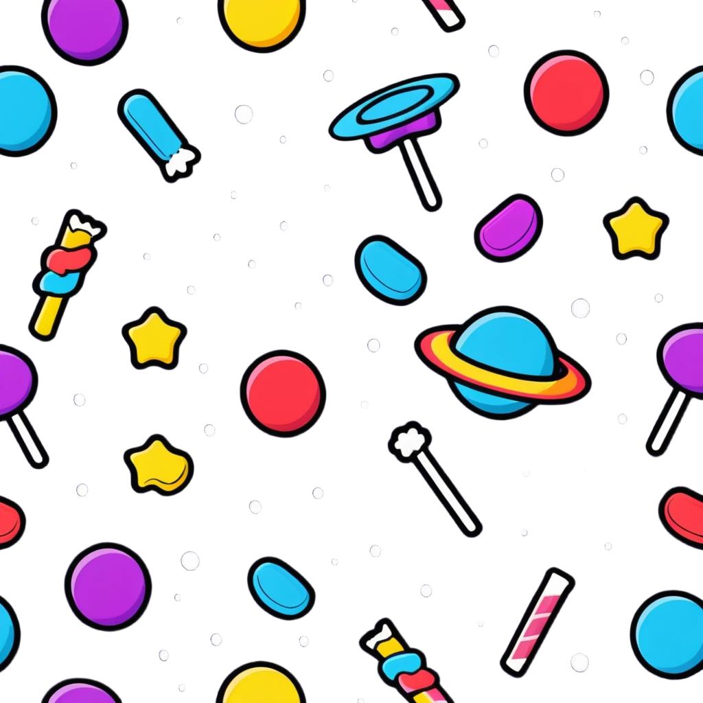 Galaxy themed candy, colorful cosmic sweets emoji