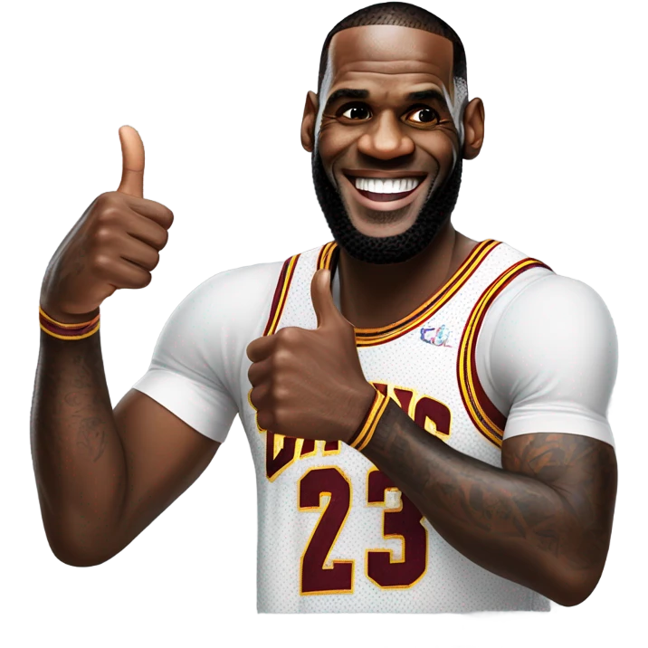 lebron james thumbs up emoji