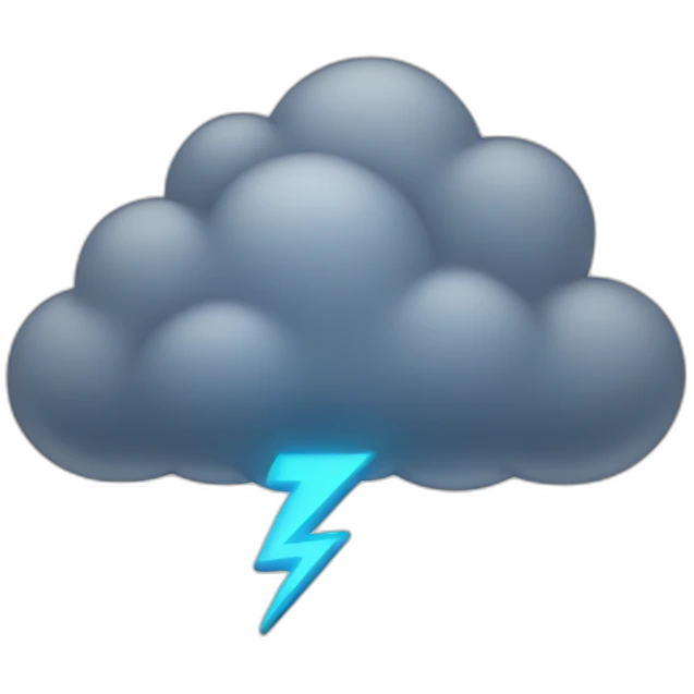 rain cloud lightning emoji
