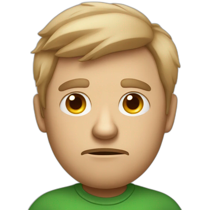 grumpy monotonous half Scandinavian half Irish man who’s a teddy bear on the inside emoji