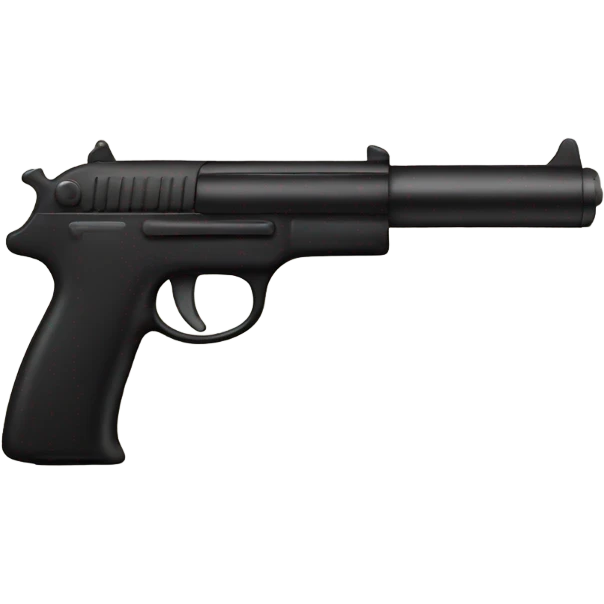 Black toy gun emoji
