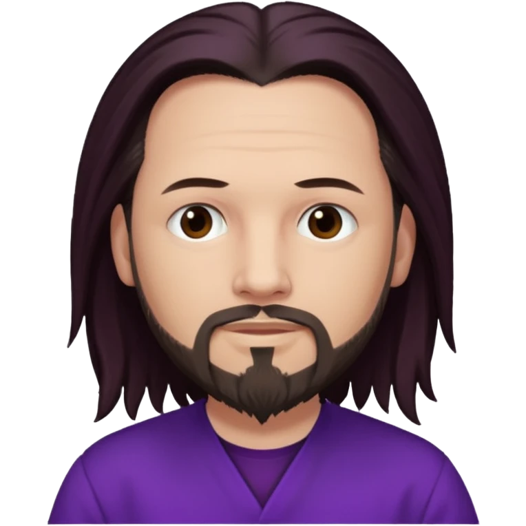 Jonathan Davis long dark brown hair, purple outfit emoji