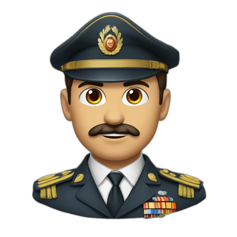 türk asker kıyafeti giymiş kedi emoji