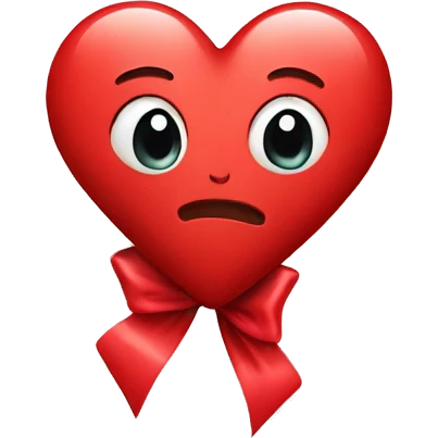 Heart with a bow emoji