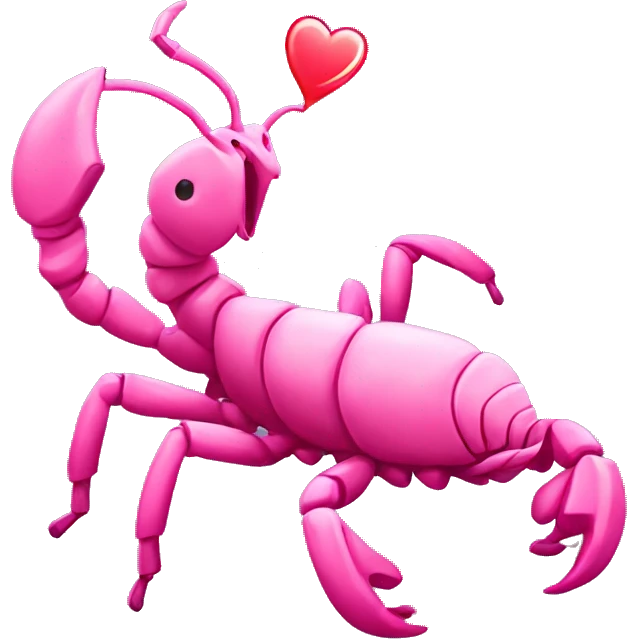 pink scorpion blowing kisses emoji