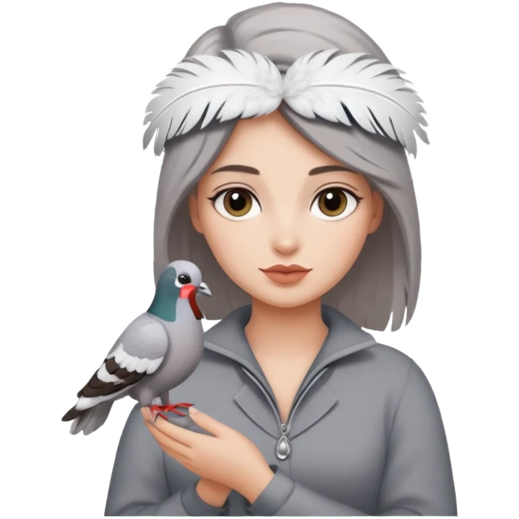 jackieshauna holding a pigeon emoji