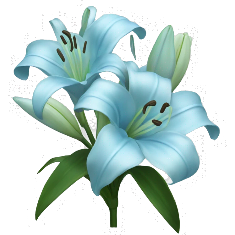baby Blue bouquet Lily flowers emoji