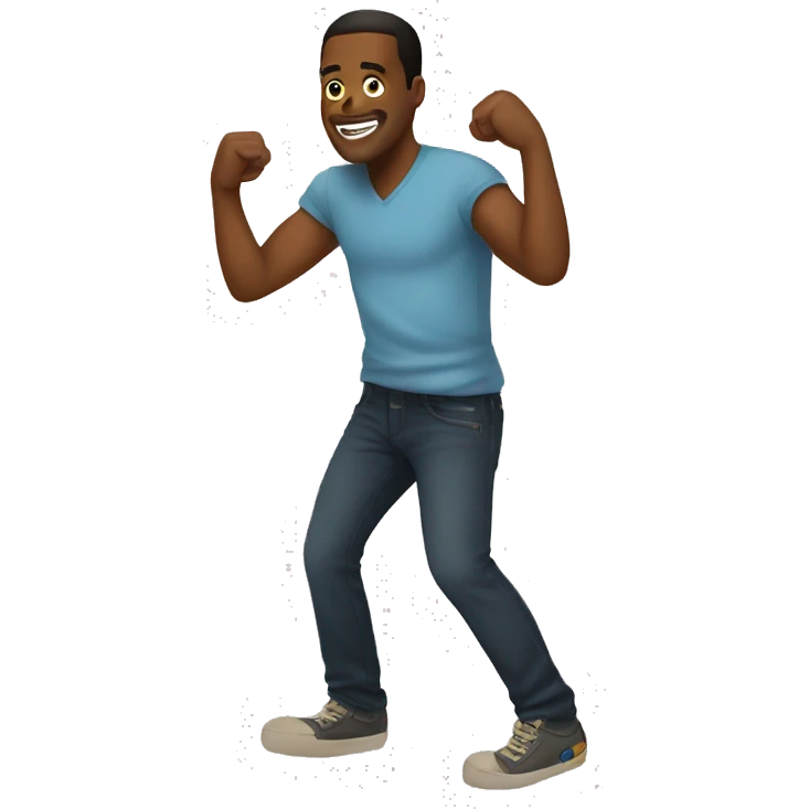 Create the image of this emoji 😀, don't forget to add the legs and arms emoji