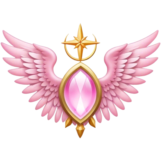 6 wings emblem holy light pink emoji