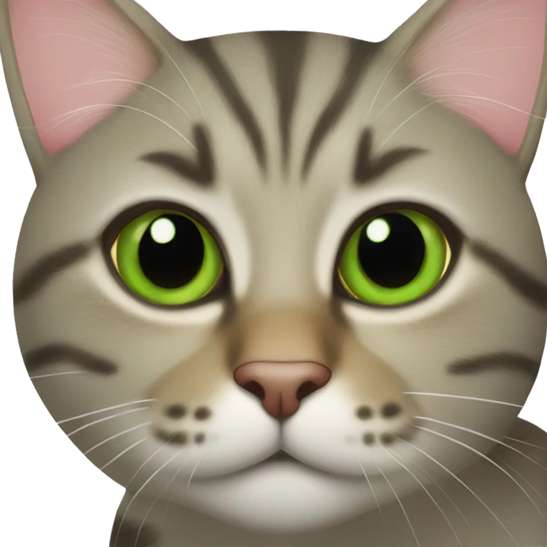 christmas tabby cat greenish eyes emoji