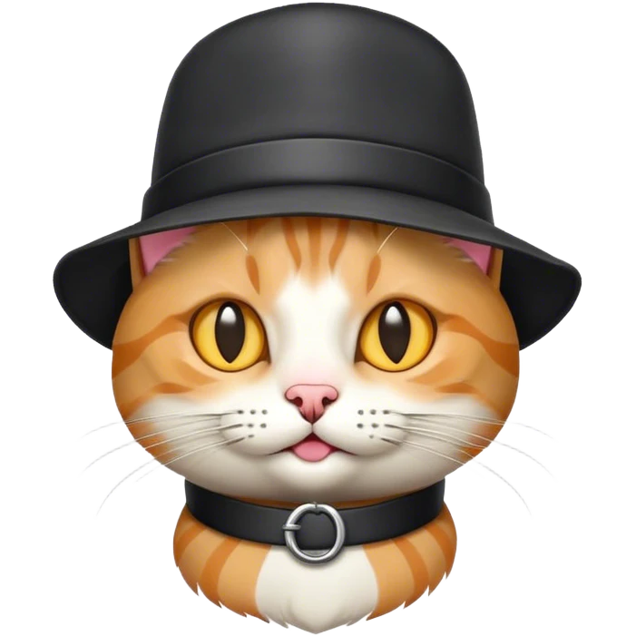 кошка с шляпой emoji