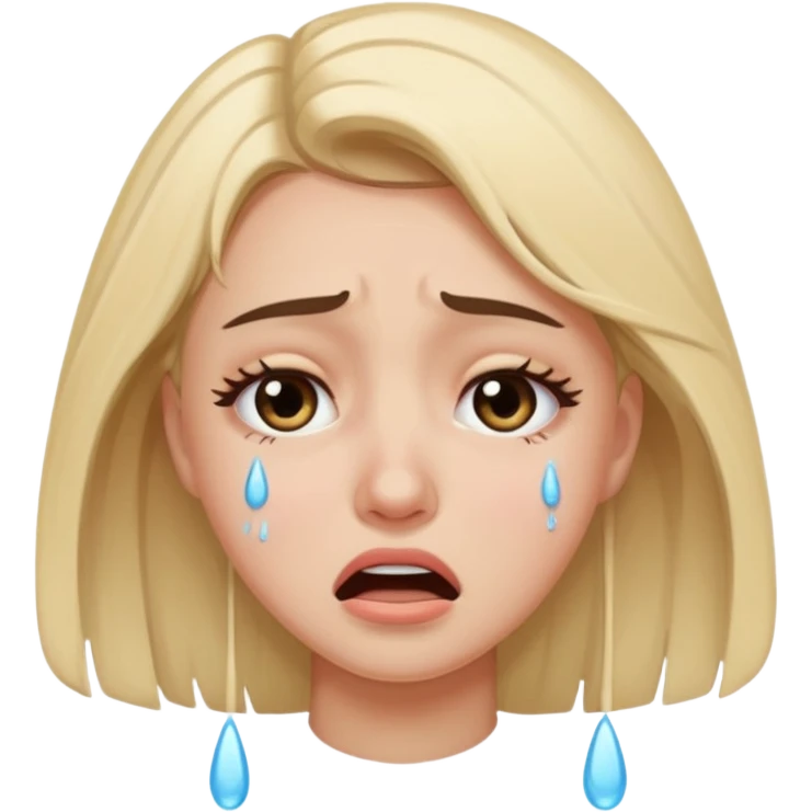 girl crying really bad emoji