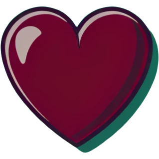 red burgundy heart emoji