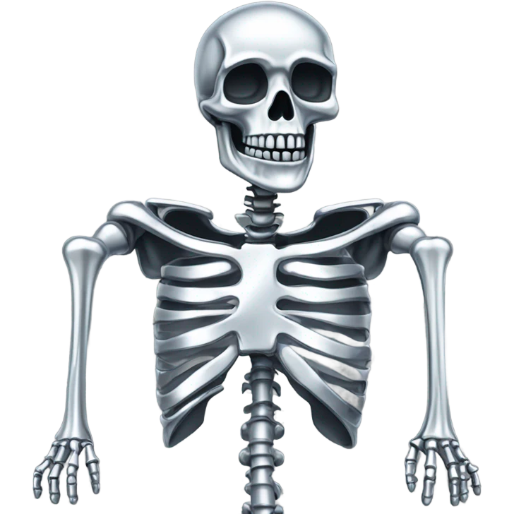 Skeleton made out of chrome  emoji
