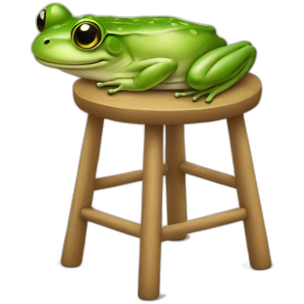 Frog with a stool emoji