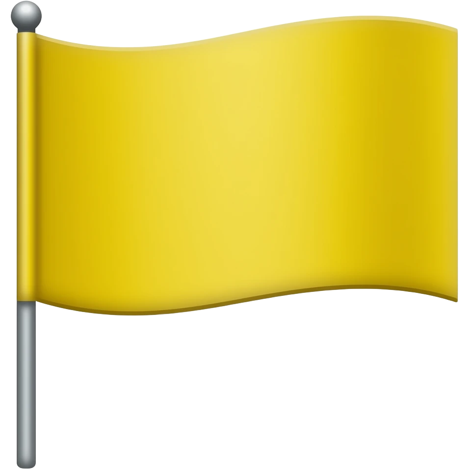 Full yellow flag  with stick emoji