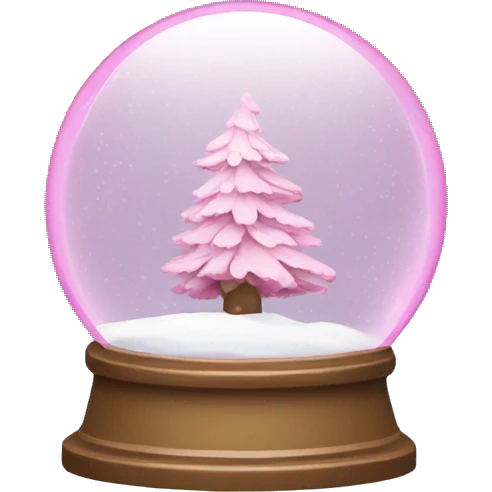 Pink snow globe  emoji