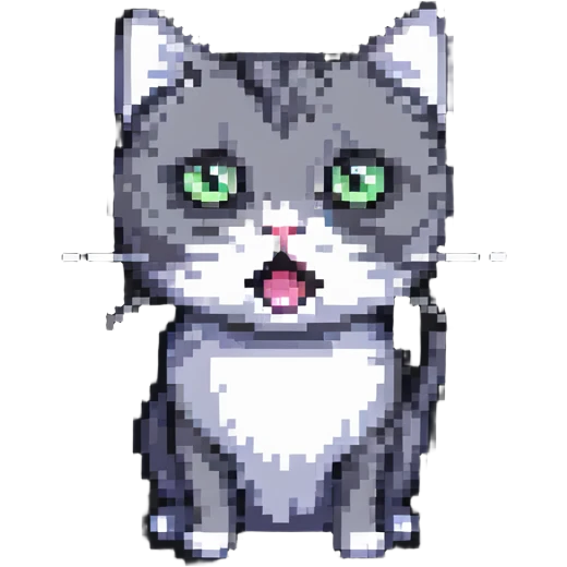 surprised cat with wide eyes emoji
