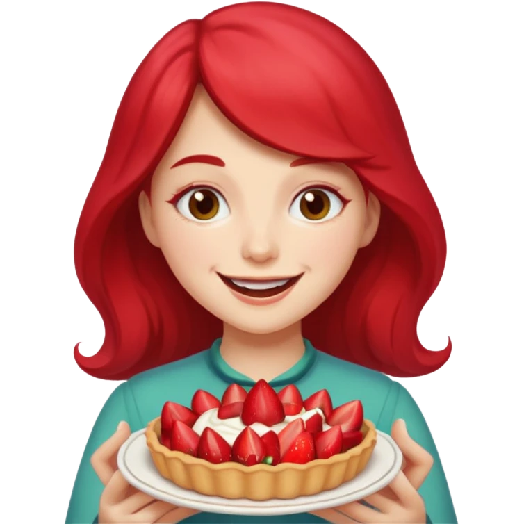 Madeline ( Celeste) en train de manger la tarte à la fraise  emoji