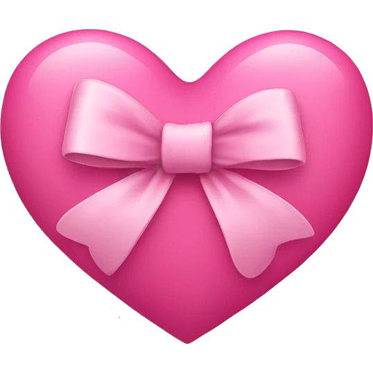 Heart with bow pink emoji