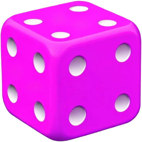 neon pink plue violet dice emoji