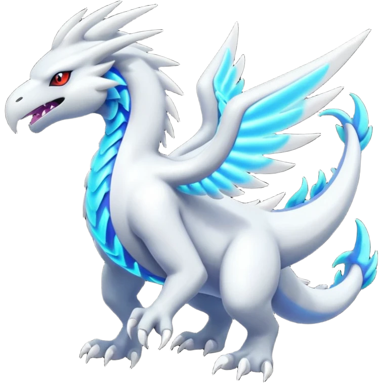 Neon Vibrant Pulsating Trail-glowing Chromatic Trico-Absol-Reshiram-Salamence-Silvally-fusion-hybrid emoji